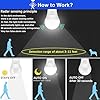 Angyues Radar Motion Sensor Light Bulb, Adjustable Detection Range 12W (100 Watt Equivalent) A19 Motion Sensing Outdoor Bulb Auto-Activated Dusk to Dawn LED Bulb, Daylight 5000K E26 1100LM, 2Pack