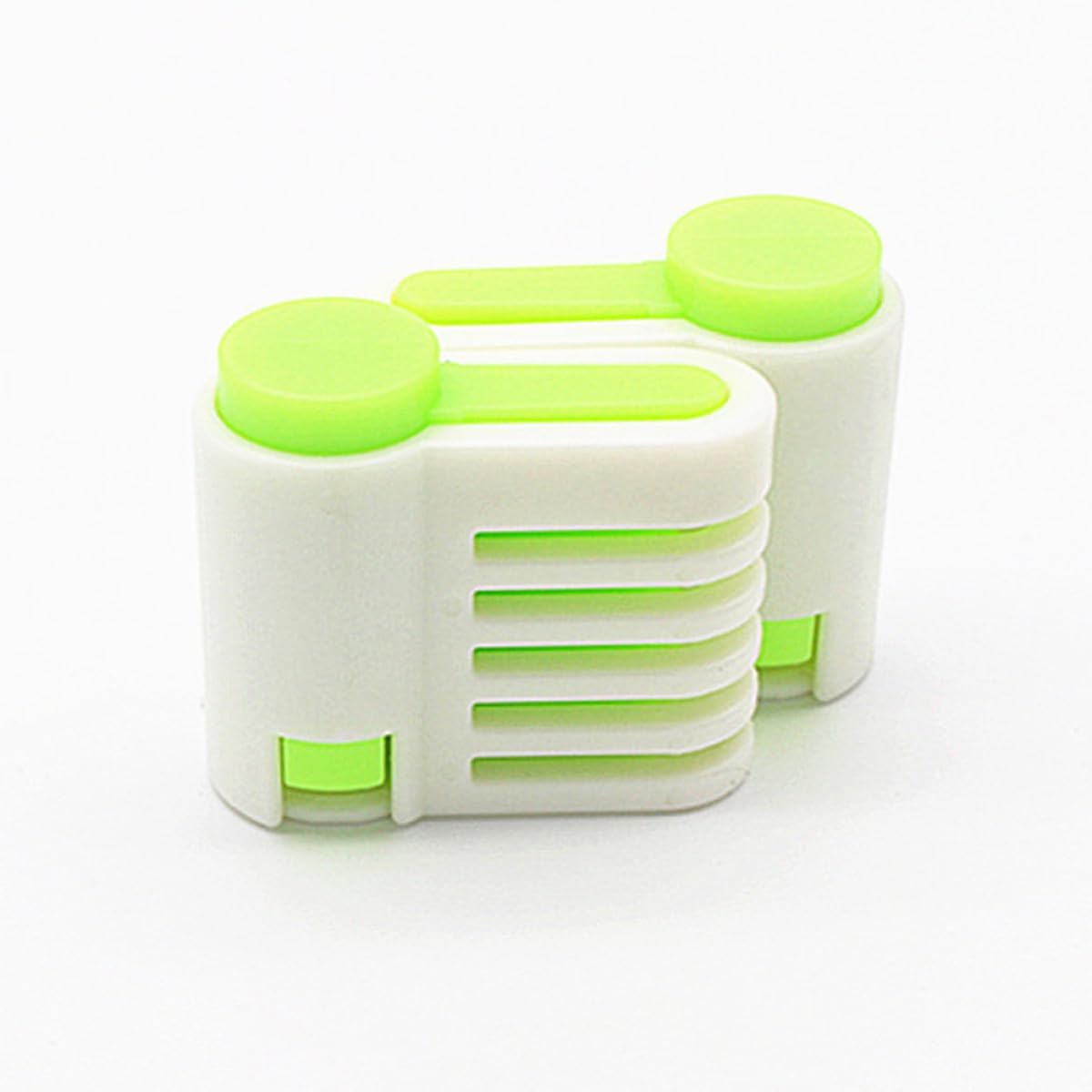 5 Pairs Adjustable Cake Slicer and Bread Slice Leveler Set, Green Baking Utensil Layer Cutting Fixator for Even Cake and Toast Slicing in Home Kitchen