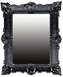 Außenmaße: ca.56x46 cm. * Spiegelfläche: ca. 40x30 cm * Rahmengröße ca.10-12 cm,* Tiefe ca.4,5 cm *