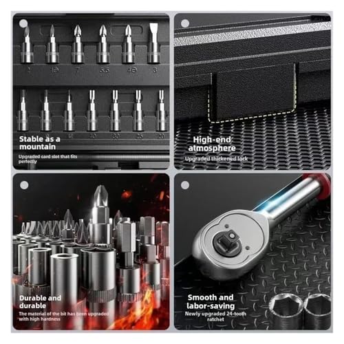 Kit de herramientas para reparar autos 46 piezas miniatura 4