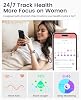 Relojes Inteligentes para Mujer (Contestar/Hacer Llamadas), Pantalla AMOLED de 1.27'' Rastreadores de Actividad con Monitor de Frecuencia Cardíaca/Sueño/SpO2, Smartwatch para iPhone/Samsung/Android, Más de 120 Deportes Reloj de Fitness IP68 2 Correas Violeta 6