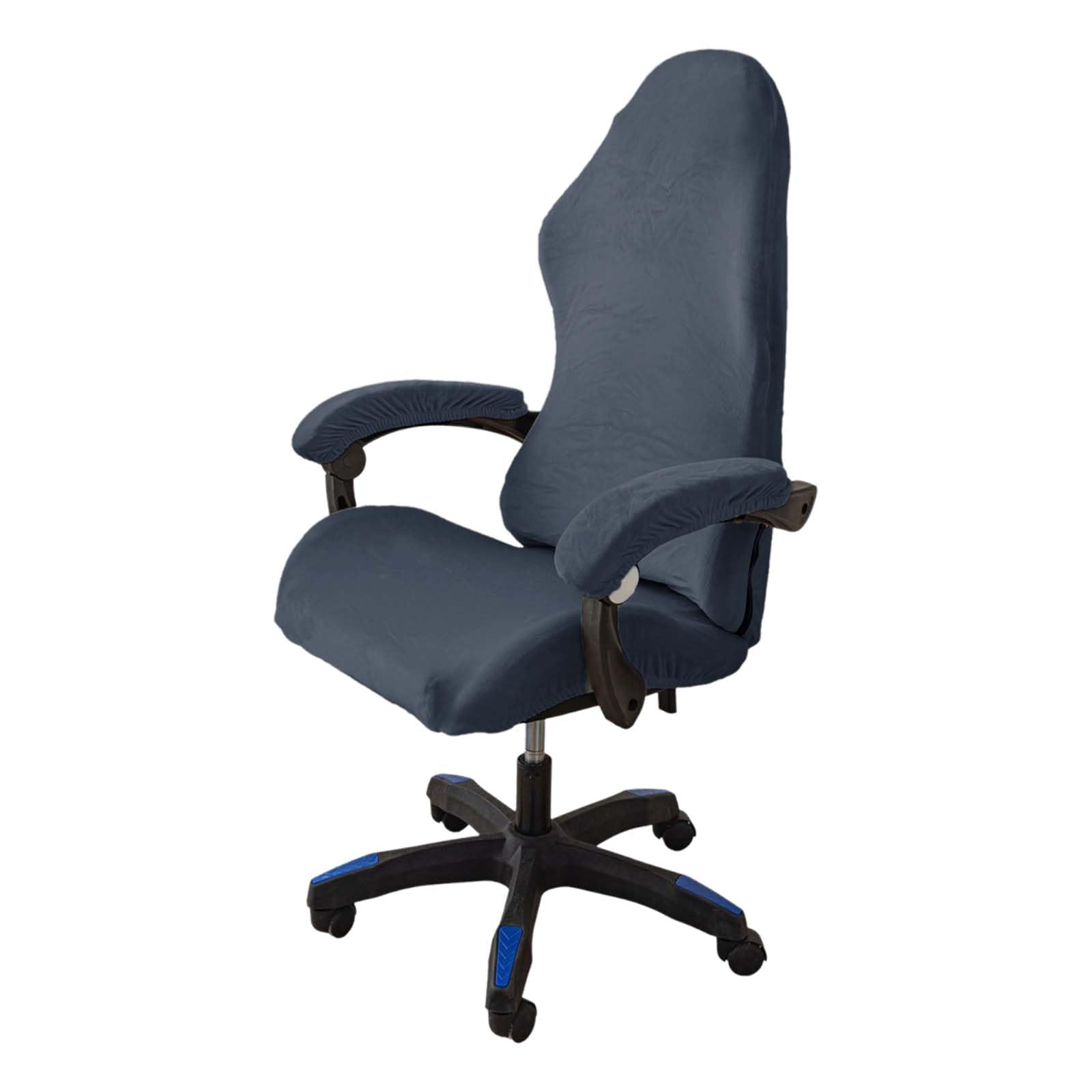 Rivestimento per Sedia da Gioco 4 pezzi,Copertura per Sedia da Gaming Braccioli Schienale della Sedia da Ufficio,Coprisedia da Gaming Elasticizzata,Adatto per sedie da gaming,usw (Grigio sale)