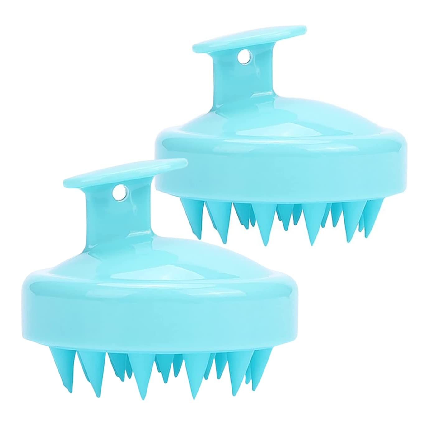 SKY-TOUCH Hair Scalp Massager 2Pcs, Shampoo Brush, Scalp Scrubber and Dandruff Brush for Scalp Care Hair Cleaning Shower, Neck and Body Massager, Soft Silicone Comb for Men, Women, Kids and Pets