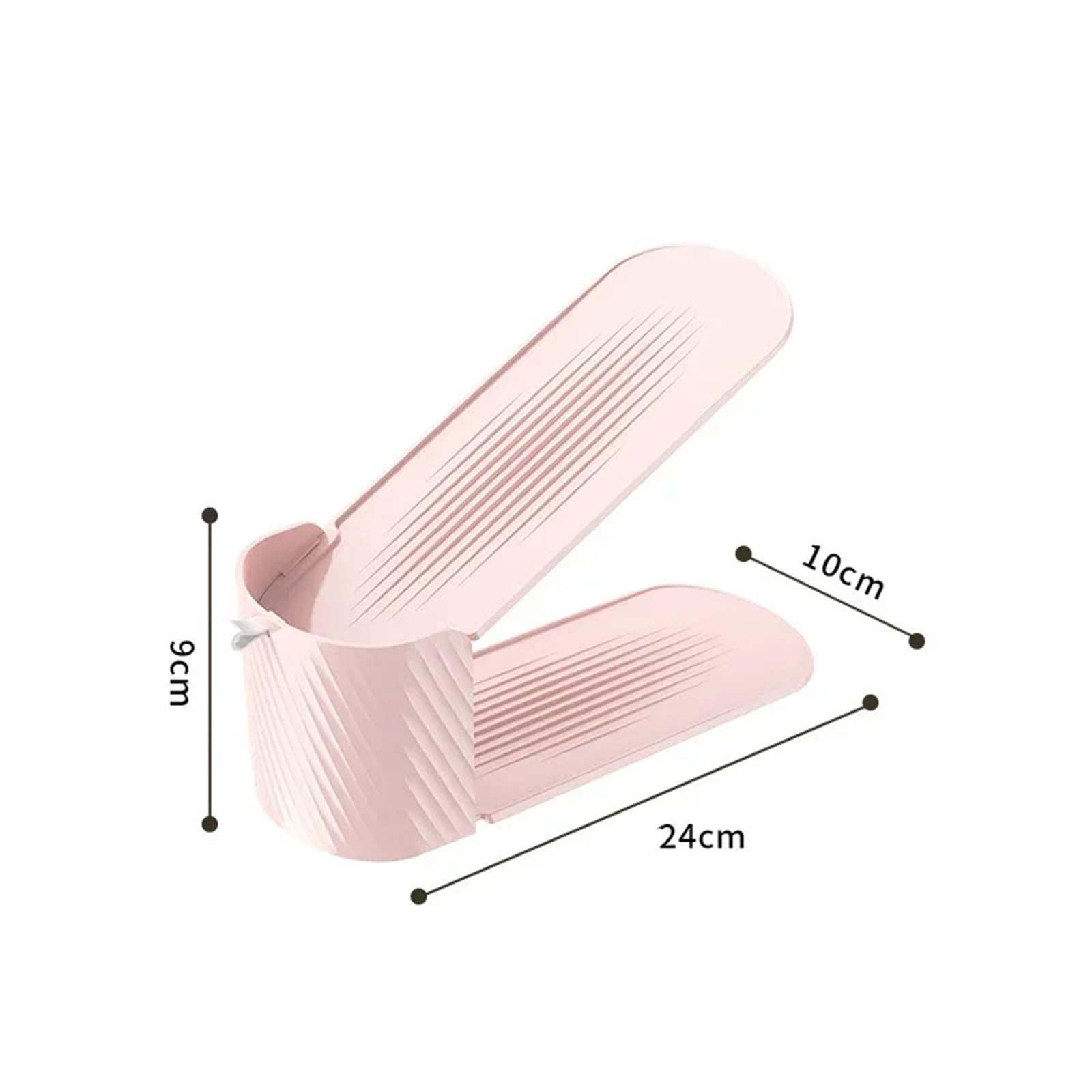 Zapatero Estante de Almacenamiento Zapatos Ajustable Doble Capa | Gabinete de ahorro de espacio extraíble integrado de 10 piezas(H-10PCS)