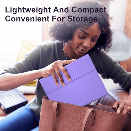 iPad Case with Detachable Bluetooth Keyboard (USB-C Rechargeable) & Stylus Pen for iPad Air 11" (M2/M3 2024/2025) air 4th/5th - Slim Protective Cover with Pencil Holder, Multi-Angle Stand,Purple - Image 7