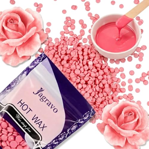 Jagravo Rose Hard Wax Beans 500gm Stripless Hair Removal Brazilian Wax Beads