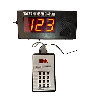 DRMS 3 Digit Token Display System with Ding -Dong Sound for Hospitals, Clinics, Banks, Post Offices, Food outlets and Retail Counters etc.!! 1 Year Warranty!!