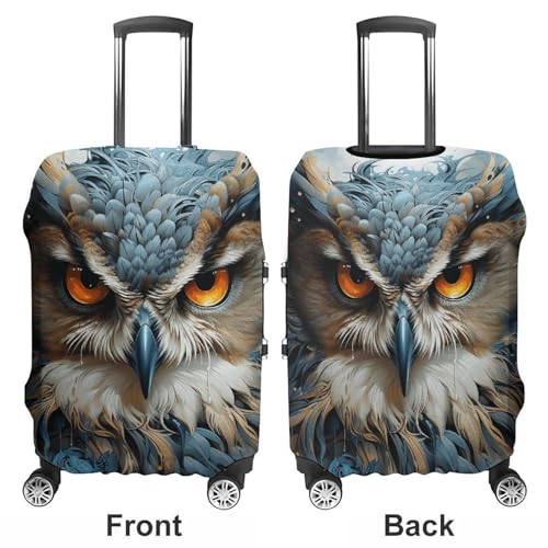 Owl Suitcase Covers Luggage Protector - Travel Elastic Baggage Case Protective, Washable Anti-scratch Large Suit Case Cover for Suitcases Fits 19-32 Inch Luggages S3