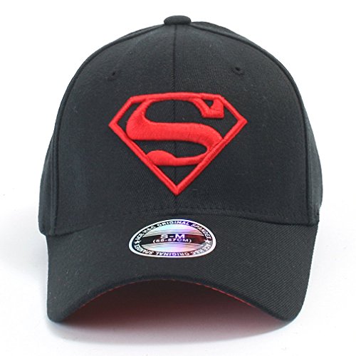 ililily Superman Baseball Cap with Superman Shield Embroidery Fitted