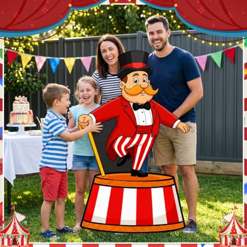 Image of Qunclay 4ft Circus Trainer Cardboard Cutout Carnival Party Decoration