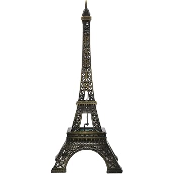 PRETYZOOM Srliya LED Eiffel Tower Model with Flashing Lights Decorative Metal Architecture Ornament Table Lamp for Bedroom Living Room Decoration