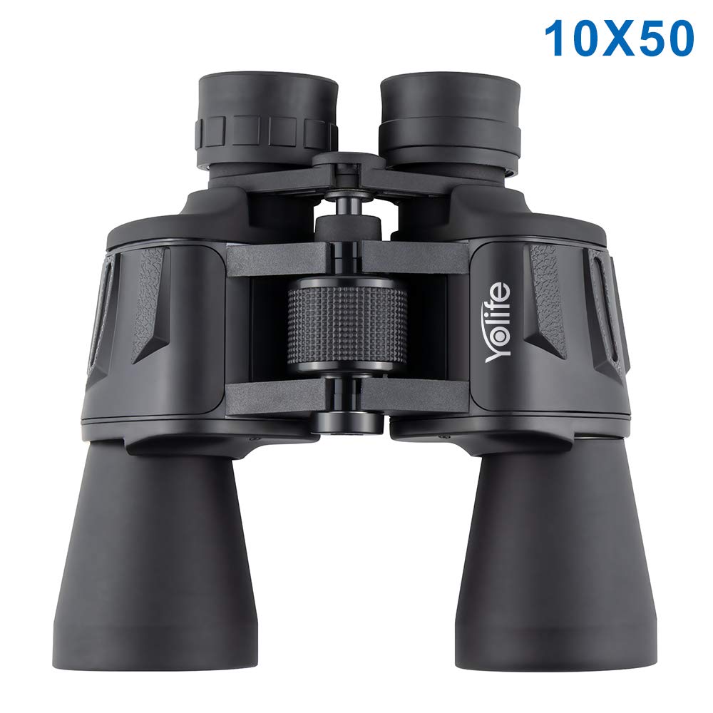 Yolife 10 x 50 Powerful Binoculars for Adults, Durable Full-Size Waterproof High Power Binoculars, Easy Focus for Bird Watching Travel Sightseeing Hunting Outdoor Sports Travels and Concerts