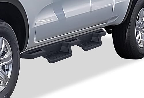 APS Estribos de bolsillo con barras laterales compatibles con Ford Ranger Super Cab 2019-2023 (con 2 puertas de tamaño completo y 2 puertas suicidas)