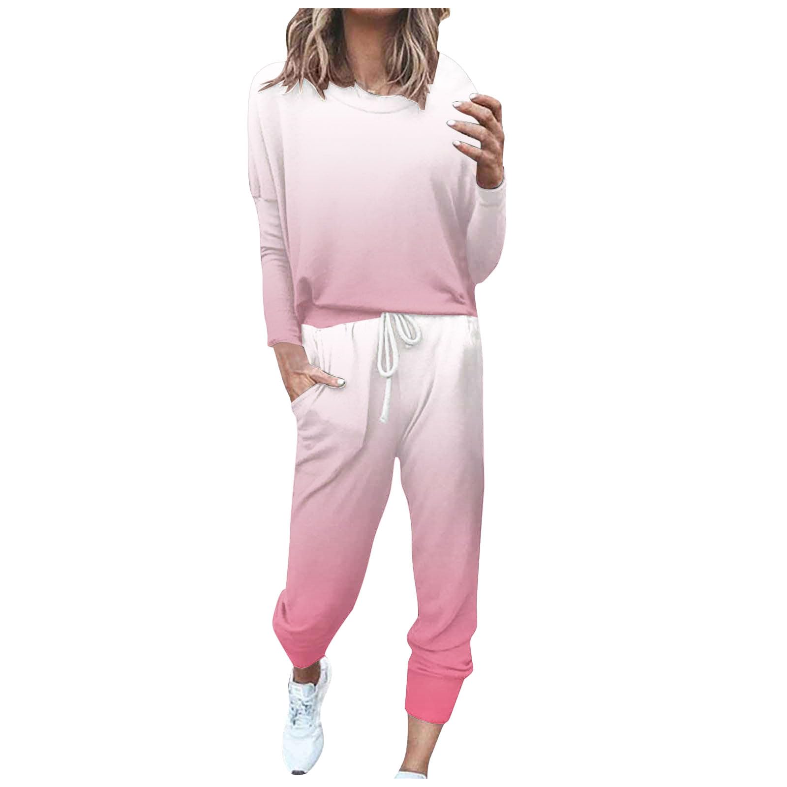 GenericWomens Lounge Wear Sets Long Pants Sets Oversized Co-Ord Pcs Set  Warm Tracksuit Two Piece Outfits Sweatsuits Sets Sportwear Yoga Gym Workout