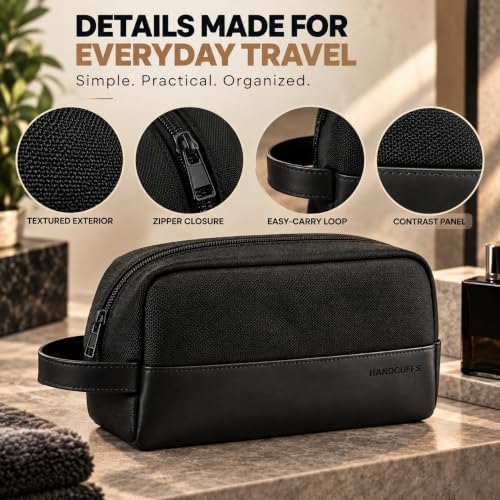 Handcuffs Toiletry Bag, Black, 1 Count - Image 6