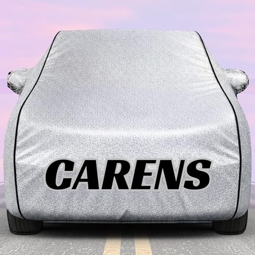 Image of Kings of Cover New Silver 100% Waterproof Carens Car Cover | Polyester Car Body Cover for Rain & Sun | UV Protection, Dustproof, Scratch Resistant, Windproof, Heat Resistant, Custom Fit