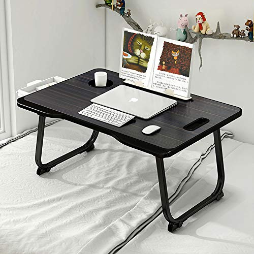 Laptop Desk Tray Foldable,Asltoy Laptop Desk with Drawer Book Stand Lap Desk for Bed Laptop Bed Tray Lap Table Adjustable,Notebook Desk Laptop Table Portable Notebook Tablet Table for Couch (Black)