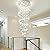 ERKANZHI Modern Luxury Crystal Spiral Raindrop Chandelier Flush Mount LED Pendant Lamp for Dining Room Living Room Hall Hallway Foyer