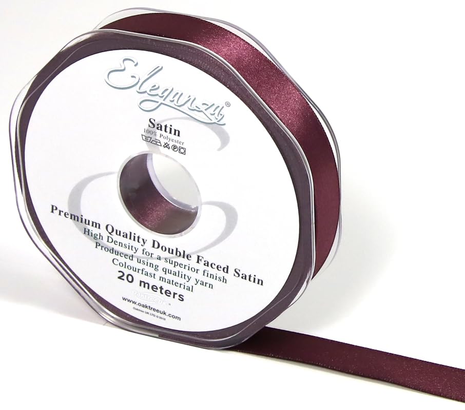 Eleganza Double Faced Satin 15mm x 20m Vintage Rose No.89