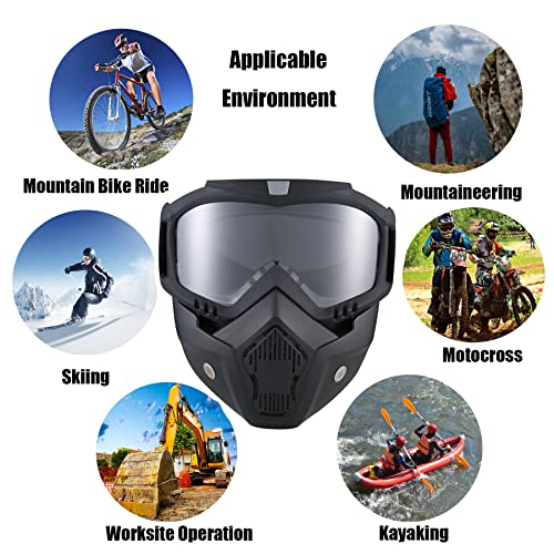 Image of Paintball Mask Anti Fog,Tactical Full Face Mask Ski Mask Goggles Detachable Adjustable,Motorcycle Riding Face Protection