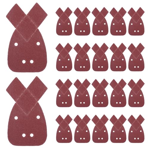 URAQT 22pcs Black and Decker Mouse Sander Pads, Mouse Sanding Pads, Mouse Sander Pads with 2 Extra Replacement Heads, 80 Grits, Fit for Black and Decker Detail Palm Sander