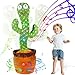 PiliStar Kaktus Plüschtier, Tanzender Kaktus Plüschtiere, Sprechender Kaktus Spielzeug Plüsch Puppe, Elektronischer Dancing Cactus Toy für Kinder-120 Lieder (Singen+Tanzen+Wiederholen+Leuchtend)