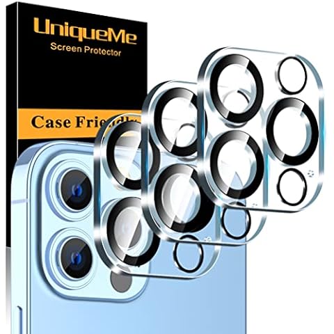 [3 Pack] UniqueMe Design for iPhone 13 Pro/iPhone 13 Pro Max (6.1/6.7 inch) Camera Lens Protector,High Definition Tempered Glass, Scratch Protective Film Cover