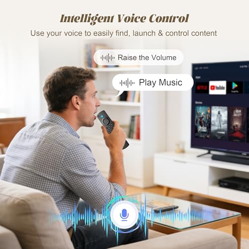 Image of Replacement Voice Remote Fit for All Firestick-Smart TV Remote, Fit for TV Cube /Firestick 4K Max /Stick 4K(1st /2nd Gen), Stick (2nd /3rd Gen) /Lite /HD, Omni Series, Toshiba /Pioneer /TCL Smart TVs