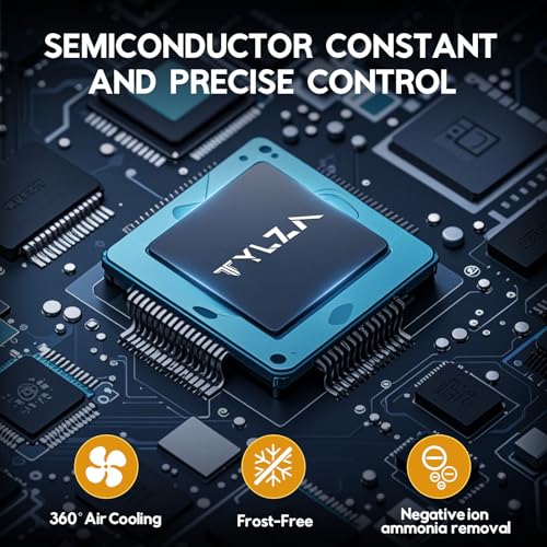 Image of Tylza Cigar Humidor Cabinet 35L, Temp & Humidity Control Electric Humidors for Cigars, 300 Cigars, Digital Hygrometer, Safety Lock, Cigar Humidors with Cedar Wood Drawer Shelves, Cigar Gifts for Men