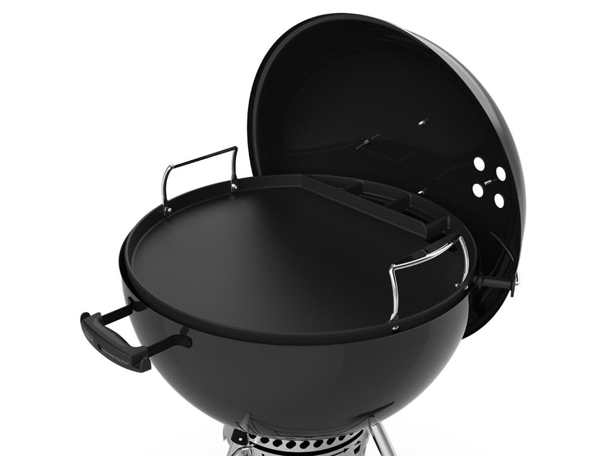 Weber plancha Formato Intero per Barbecue a Carbone da 57 cm/Ampia Superficie in ghisa per Carne, Verdure e Pesce – Nero (3400844)