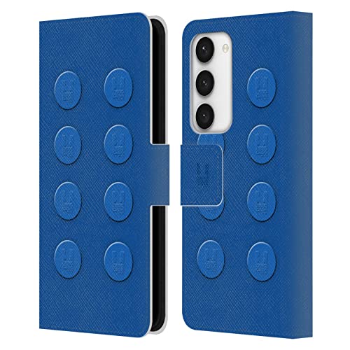 Étui portefeuille en cuir Samsung Galaxy S23 5G au motif blocs bleus
