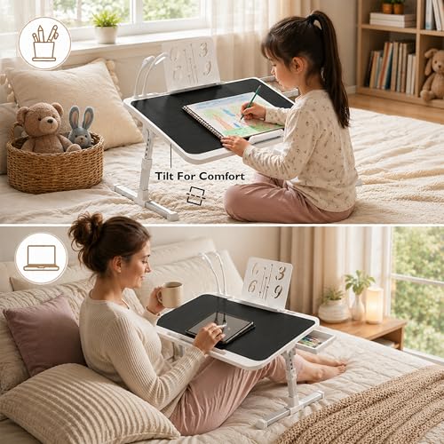 StarAndDaisy N3 Black Bed Table N3-Black & White - Image 7