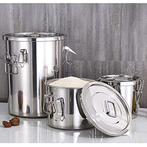 HMEI Edelstahl-Eimer mit Deckel-Lagerkanister-Milch kann Weinfermenter versiegelt Hochleistungs-Eimer-Ölkanne (Größe… – Bild 8