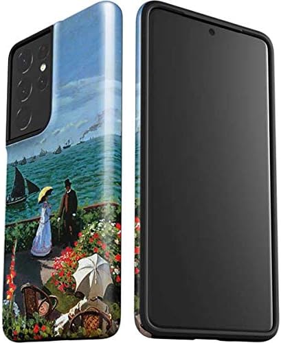 Skinit Pro Phone Case Compatible with Samsung Galaxy S21 Ultra 5G - Bridgeman Art Monet - The Terrace at Sainte-Adresse Design Blue