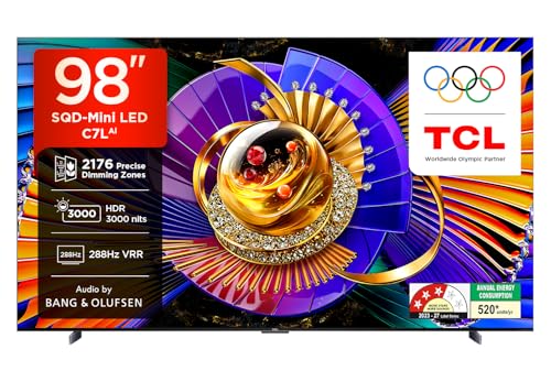 Image of TCL 248 cm (98 inches) 4K SQD-MiniLED TV 98C7L (Black)