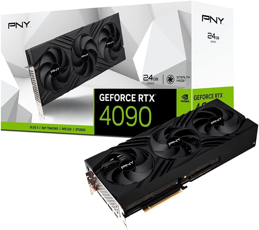 Image of PNY GeForce RTX 4090 24GB Verto Triple Fan Graphics Card DLSS 3 (384-bit PCIe 4.0, GDDR6X, Supports 4k, Anti-Sag Bracket, HDMI /DisplayPort)
