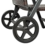 TecTake Aluminium Poly Rattan Sonnenliege mit Armlehnen und Rollen klappbar Gartenliege - 5