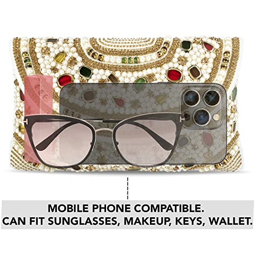 Image of Peora Malti Color Clutch Purses for Women Handmade Evening Handbags Bridal Clutch