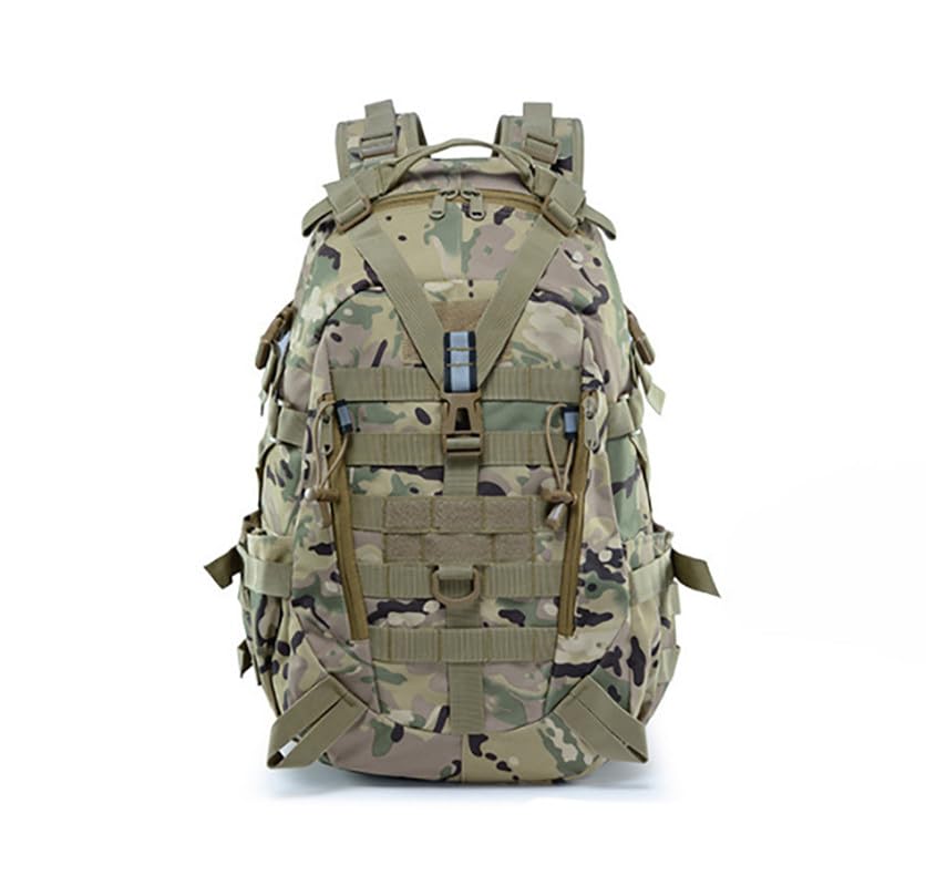 MR TANGMEN Mochila Táctica 30L Militar Impermeable, Mochila de Asalto Trekking con Sistema MOLLE Camuflaje CP