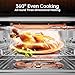 24 Inch Built-in Microwave and Convection Oven Combination, ThermoMate 1.6 Cu. Ft. Wall Oven Microwave Combos, 1000 Watt Power, Sensor Cook, Touch Control LCD Display, Stainless Steel Finish