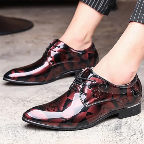 Men's Formal Shoes Men Classic Patent Leather Shoes for Men Office Shoes Dress Shoes Oxfords PU Fashion Dress Sneakers Business Fashion Breathable Prom Business Wedding Dress Shoes2