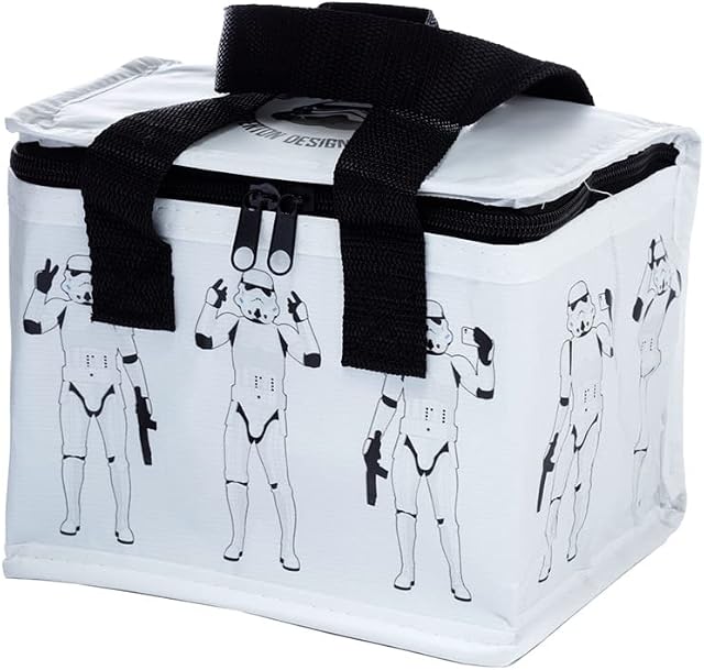 Puckator COOLB102 Recycled Plastic Bottle RPET Reusable Cool Bag Lunch Bag - The Original Stormtrooper White
