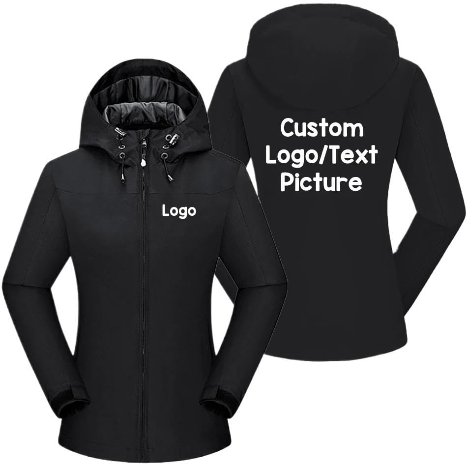 Logo Personalizzato Donne Giacca Fai Da Te Cappotto Cerniera Antivento Impermeabile Abbigliamento Sportivo Personalizzato Outdoor Primavera Autunno Giacche
