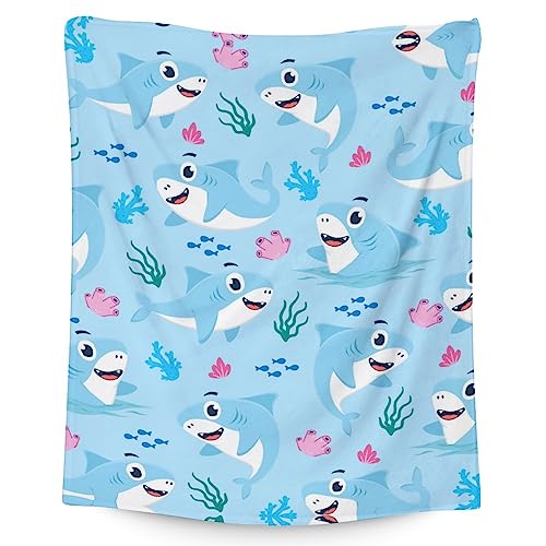Shark Blanket Gifts - 30"x40" Cute Throw Blanket for Kids & Adults - Blue Soft Fuzzy Blankets for Couch & Office