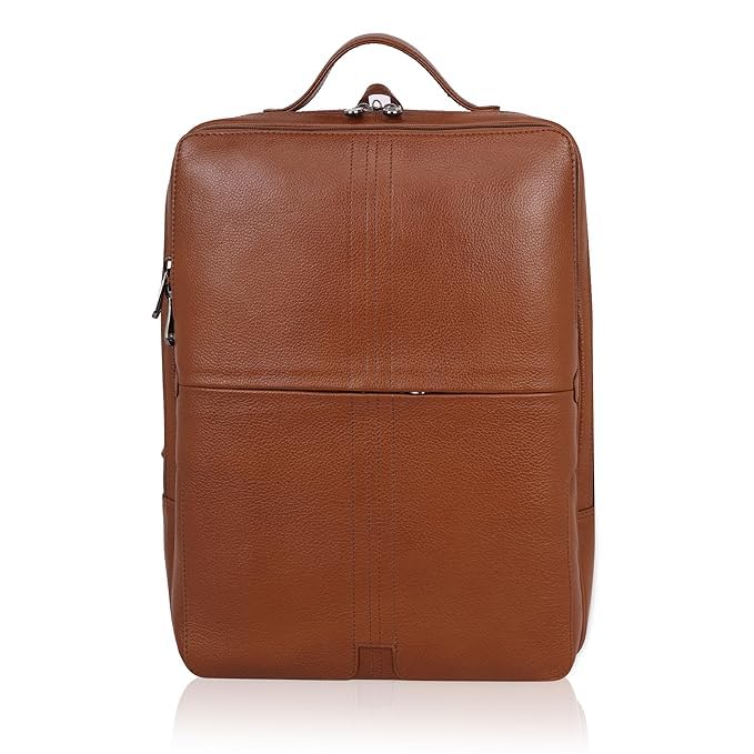 Afiyaleather Premium Leather Laptop Backpack, Brown, Multi-Compartment Business Travel Bag Accessories 16 Inch Leather Laptop Backpacks Bags for Men and Women Afiyaleather Premium Leather Laptop Backpack, Brown, Multi-Compartment Business Travel Bag Accessories 16 Inch Leather Laptop Backpacks Bags for Men and Women