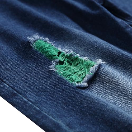 Ripped Jeans for Men Distressed Destroyed Straight Leg Slim Fit Skinny Casual Fashion Work Outdoor Denim Pants4