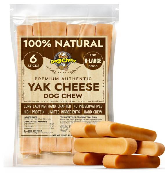Tibetan Dog Chew 2 lb Yak Cheese Sticks Natural Handmade Treats for Extra Large Dogs, LongLasting and Easy to Digest with No Additives, Rawhide,