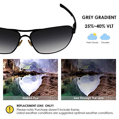 Image of BLAZERBUCK Polarized Replacement Lens & Nose Piece for Oakley Plaintiff Squared OO4063 Sunglass