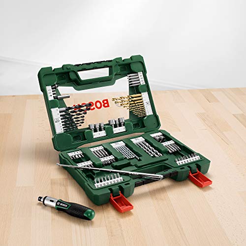 Bosch Accessories 91tlg. Titanium-Bohrer- und Bit Set V-Line (für Holz, Stein und Metall, inkl. Ratschen-Schraubendreher… – Bild 5