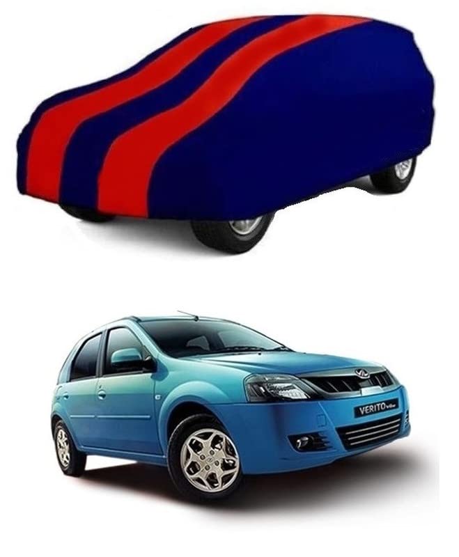 ATBROTHERS Car Cover Compatible with Mahindra Verito Vibe 1.5 dCi D4 Diesel with Triple Stitched in Red and Blue Color